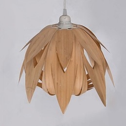 Lustre en bambou vintage créatif en forme de cage à oiseaux