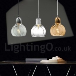 Suspension en verre moderne et contemporaine de style nordique à 1 lumière