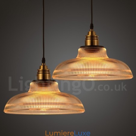 Suspension vintage en verre à 1 lumière Suspension vintage en verre à 1 lumière