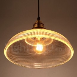 Suspension vintage en verre à 1 lumière