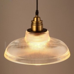 Suspension vintage en verre à 1 lumière