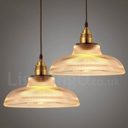 Suspension vintage en verre à 1 lumière