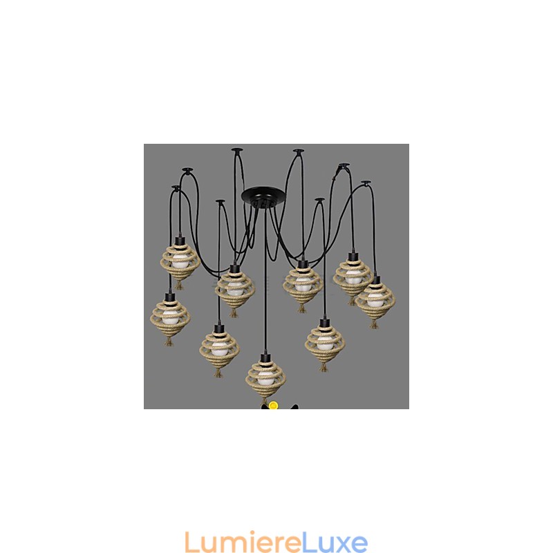 Le lustre rétro en nid d'abeille du pays nordique Lustre lampe Les servantes célestes dispersent les fleurs.