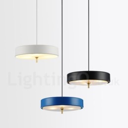 Suspension de luxe contemporaine moderne à 1 lumière avec abat-jour en verre