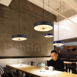 Suspension de luxe contemporaine moderne à 1 lumière avec abat-jour en verre