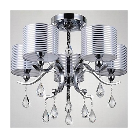Lustre moderne en cristal K9 à 6 lumières Lustre moderne en cristal K9 à 6 lumières