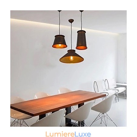 Lustre mini style moderne contemporain en métal à 3 lumières Lustre mini style moderne contemporain en métal à 3 lumières