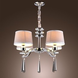Lustre en métal chromé cristal moderne contemporain traditionnel classique rustique Lodge vintage Island