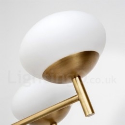 Lustre suspendu de luxe rustique rétro à 9 lumières en laiton avec abat-jour en verre