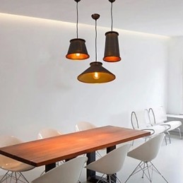 Lustre 3 lumières style mini suspension moderne contemporaine en métal