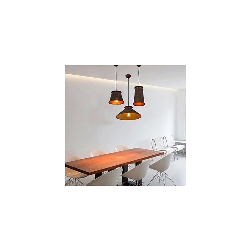 Lustre 3 lumières style mini suspension moderne contemporaine en métal