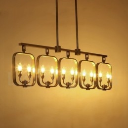 Lustre suspendu de luxe en laiton rustique rétro