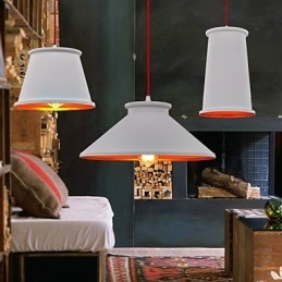 Lustre mini style moderne contemporain en métal à 3 lumières
