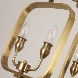 Lustre suspendu de luxe en laiton rustique rétro