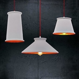 Lustre mini style moderne contemporain en métal à 3 lumières
