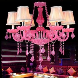 Lampe à café Project Light Candle Crystal Suspension Lampe Rose A