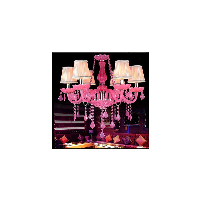 Lampe à café Project Light Candle Crystal Suspension Lampe Rose A