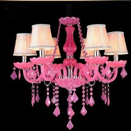 Lampe à café Project Light Candle Crystal Suspension Lampe Rose A