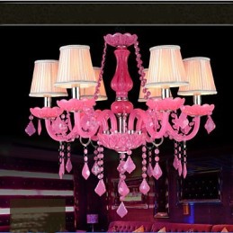 Lampe à café Project Light Candle Crystal Suspension Lampe Rose A