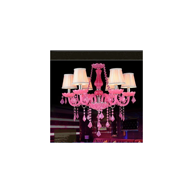 Lampe à café Project Light Candle Crystal Suspension Lampe Rose A