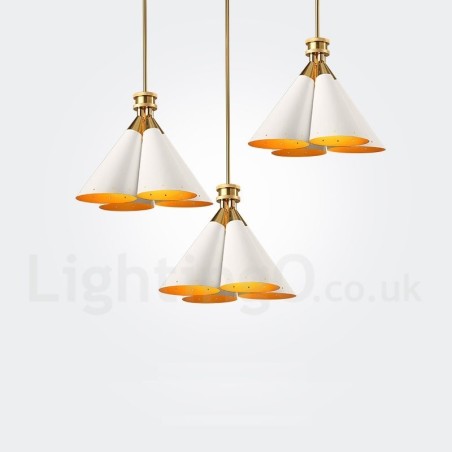 Lustre suspendu de luxe rustique rétro à 4 lumières en alliage d'aluminium avec abat-jour en alliage d'aluminium Lustre suspendu de luxe rustique rétro à 4 lumières en alliage d'aluminium avec abat-jour en alliage d'aluminium
