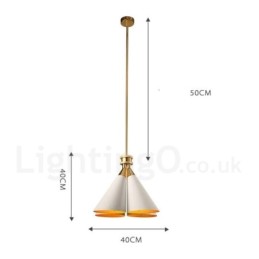 Lustre suspendu de luxe rustique rétro à 4 lumières en alliage d'aluminium avec abat-jour en alliage d'aluminium