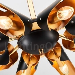 Lustre suspendu de luxe rustique rétro à 5 lumières en alliage d'aluminium avec abat-jour en alliage d'aluminium