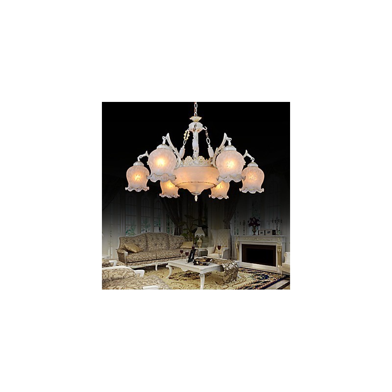 Lustre blanc européen rétro classique