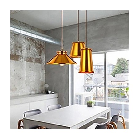 Lustre mini style moderne contemporain en métal à 3 lumières Lustre mini style moderne contemporain en métal à 3 lumières