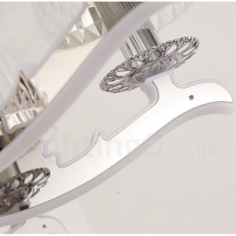 Lustre suspendu en cristal de luxe rustique rétro avec abat-jour en verre