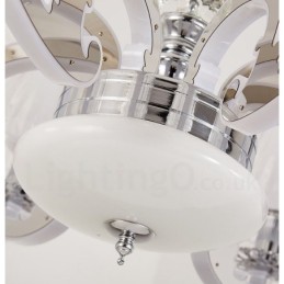 Lustre suspendu en cristal de luxe rustique rétro avec abat-jour en verre