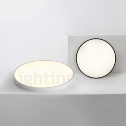 Plafonniers encastrés ultra-minces à intensité variable de style nordique moderne et contemporain avec abat-jour en acrylique et télécommande, peuvent également être utilisés comme applique murale.
