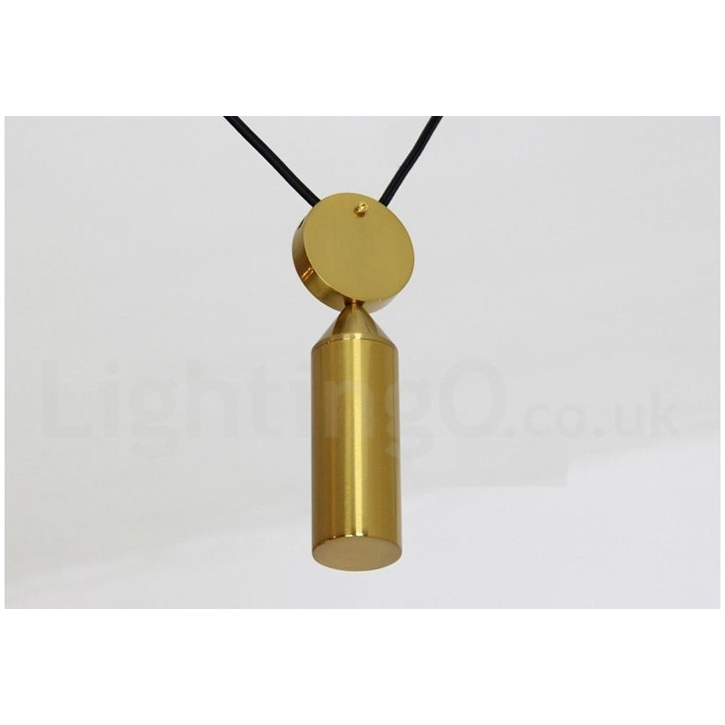 Plafonnier suspendu en laiton de style nordique contemporain moderne en cuivre pur