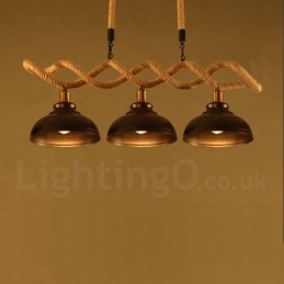 Plafonnier à 3 lampes suspendues