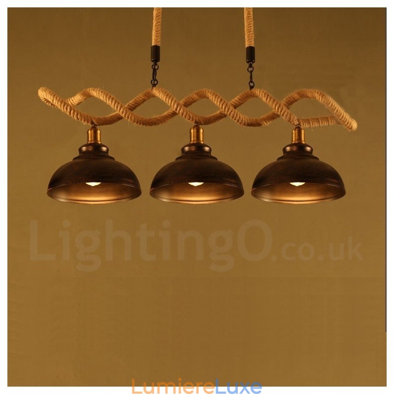 Plafonnier à 3 lampes suspendues