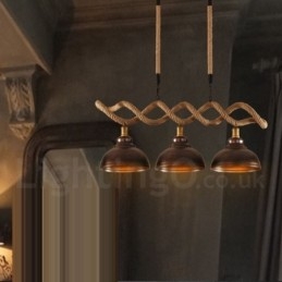 Plafonnier à 3 lampes suspendues