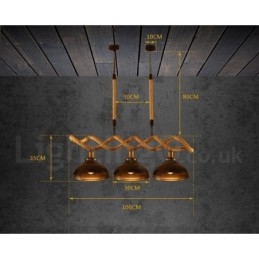 Plafonnier à 3 lampes suspendues