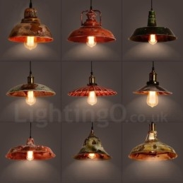 Suspension Loft Rétro Vintage Rustique Lodge 1 Lumière