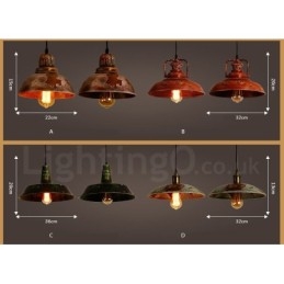 Suspension Loft Rétro Vintage Rustique Lodge 1 Lumière