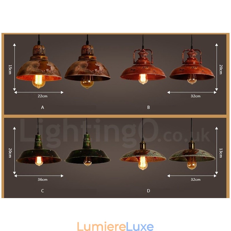 Suspension Loft Rétro Vintage Rustique Lodge 1 Lumière