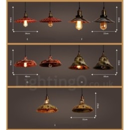 Suspension Loft Rétro Vintage Rustique Lodge 1 Lumière