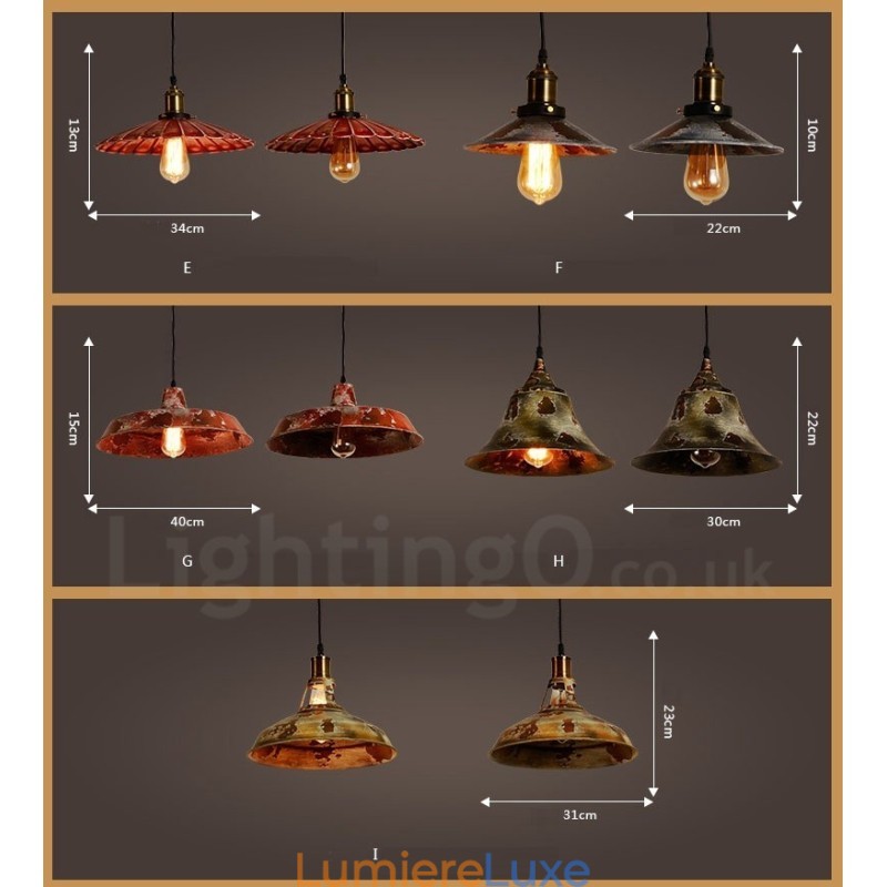 Suspension Loft Rétro Vintage Rustique Lodge 1 Lumière