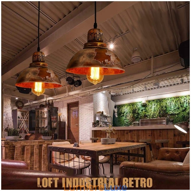 Suspension Loft Rétro Vintage Rustique Lodge 1 Lumière