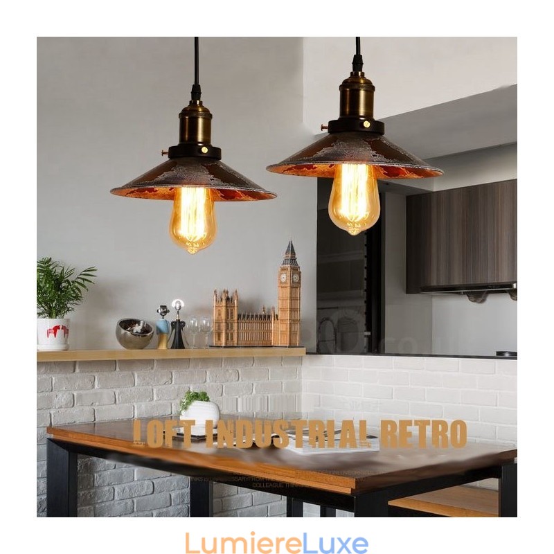 Suspension Loft Rétro Vintage Rustique Lodge 1 Lumière