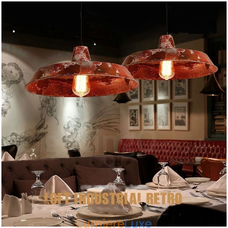 Suspension Loft Rétro Vintage Rustique Lodge 1 Lumière