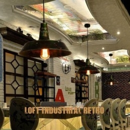 Suspension Loft Rétro Vintage Rustique Lodge 1 Lumière