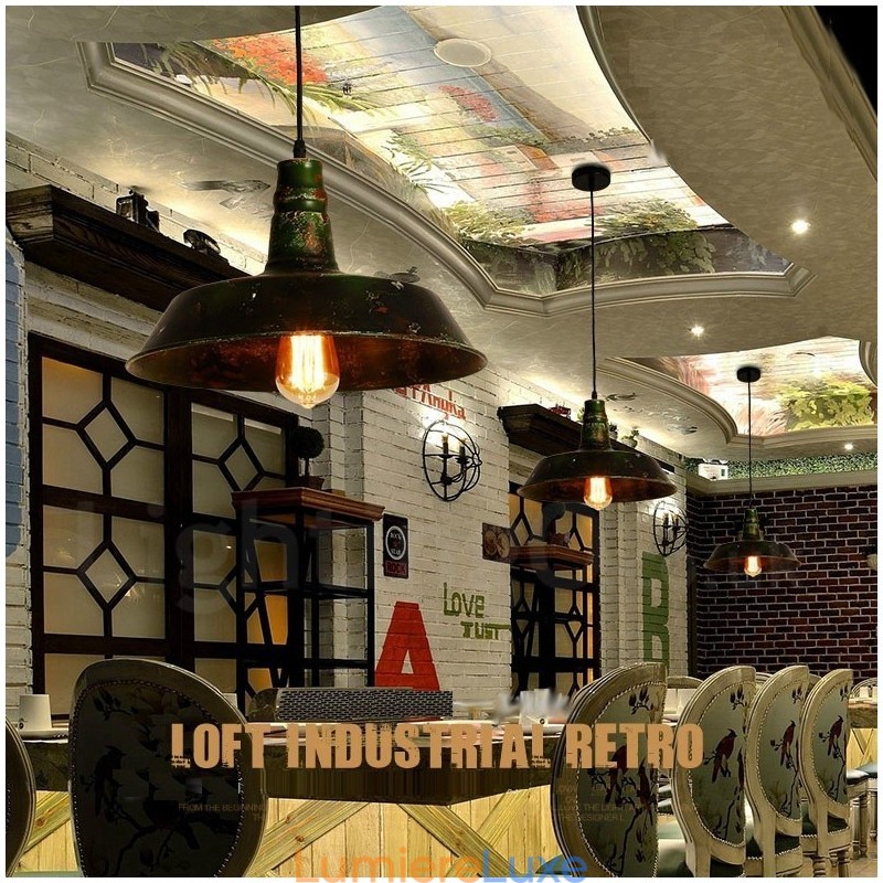 Suspension Loft Rétro Vintage Rustique Lodge 1 Lumière