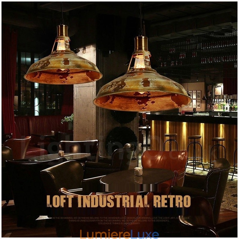 Suspension Loft Rétro Vintage Rustique Lodge 1 Lumière
