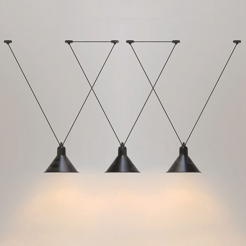 Plafonnier suspendu contemporain moderne à 3 lumières