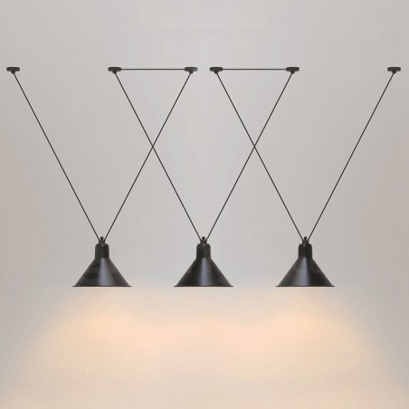 Plafonnier suspendu contemporain moderne à 3 lumières Plafonnier suspendu contemporain moderne à 3 lumières